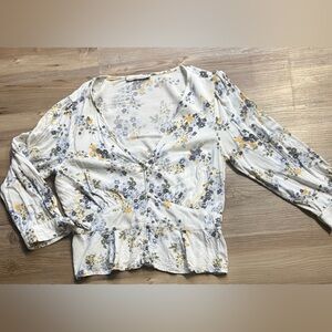 Abercrombie & Fitch Floral Button-Up Blouse